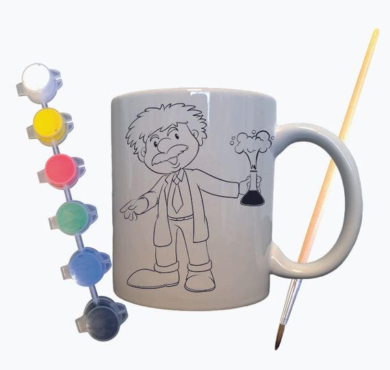 Набір для творчості кружка розмальовка "Урок хімії" 330 мл біла