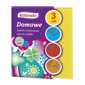 Серветка для прибирання 3шт жовтий Домашня KOLORADO