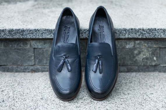 Туфлі лофери сині 42 розмір | Зображення 5