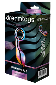 Анальний плаг із боросилікатного скла GLAMOUR GLASS CHUNKY RING PLUG Sex Aura