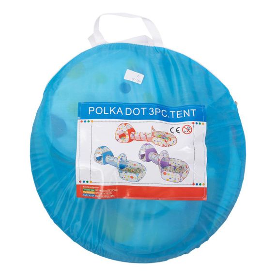 Палатка детская 3 в 1 70×70×90 см игровая палатка з тоннелем и бассейном Голубая HP-S-4NDBL | Зображення 8