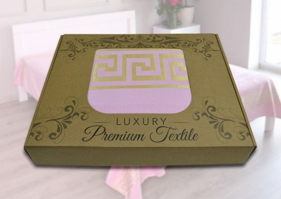 Махрове покривало 200х215см (Піке) Світло-рожеве | Зображення 3