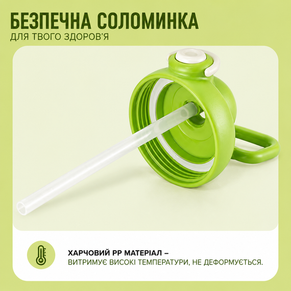 Бутылка для воды спортивная SPORTS 1600 мл зеленая .  Большая мотивационная бутылка с ручкой для тренировок и фитнеса | Зображення 6