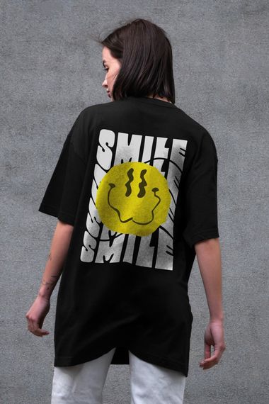Оверсайз футболка з принтом Without Smile Black | Зображення 2