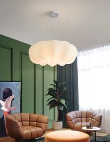 Люстра світлодіодна підвісна LED світильник для квартири на стелю лед 27242 Білий 40-140х65х65 см.