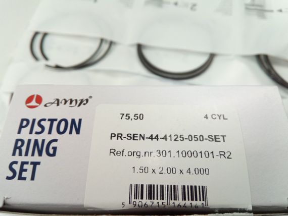 Кільця AMP Sens 1.3 75,50 2-й ремонт (PR-SEN-44-4125-050) цільні/чугінні (301-1000101-R2) | Зображення 1