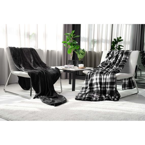 Плед Ardesto Flannel темно-сірий, 160х200 см (ART0210SB) | Зображення 1