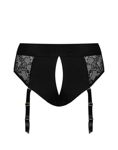 Кружевные трусы для страпона с подвязками для чулок Strap-On-Me DIVA HARNESS - L | Зображення 3