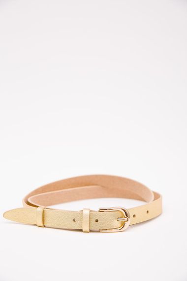Жіночий ремінь з еко-шкіри, колір Золотистий, 196RL2010W22