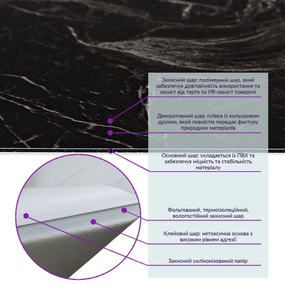 Самоклеюча вінілова плитка 600х300х1,5мм, ціна за 1 шт. (СВП-106) Глянець SW-00000495 | Зображення 2