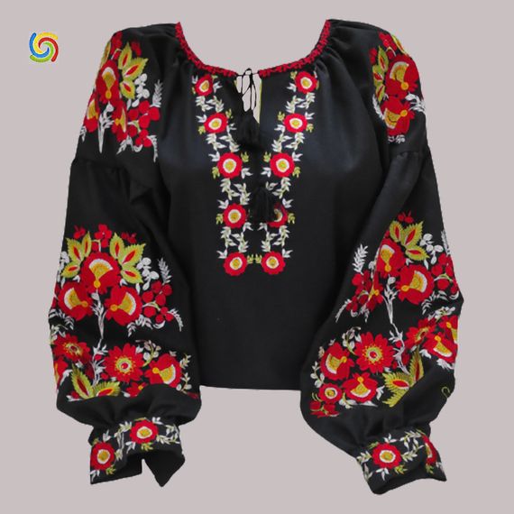 Рубашка Украинская вышиванка  55530189 цвет черный размер L/XL