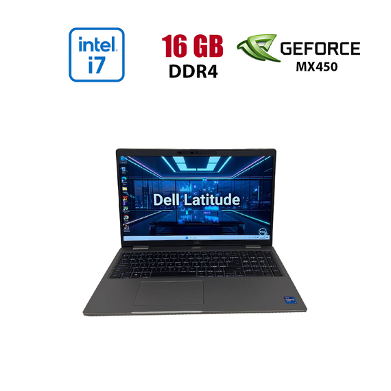 Ультрабук Б-класс Dell Latitude 5521 / 15.6" (1920x1080) IPS / Intel Core i7-11850H (8 (16) ядер по 2.5 - 4.8 GHz) / 16 GB DDR4 / 512 GB SSD / nVidia GeForce MX450, 2 GB GDDR6, 64-bit / WebCam б/у