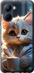 Чохол на Realme C33 Білий кіт "5646u-2870-2448"