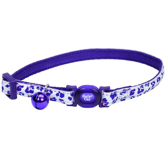 Нашийник світловідбивний для котів Coastal Fashion Safe Cat Collar, 20-30 см, фіолетовий