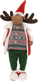 Іграшка м'яка "Олень у жилетці" 60см, червоний із зеленим