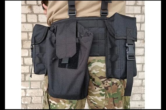 Розвантажувальний пояс тактичний (РПС) з комплектом підсумків (5 шт) чорний | Зображення 4