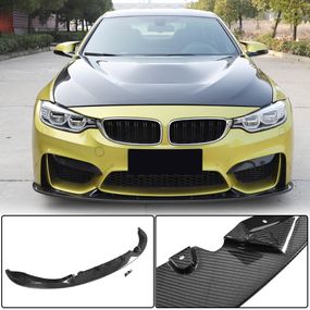 Накладка на передній бампер Lip V4 (для F82/F83, Карбон) для BMW 4 серія F-32 2012-2020 рр