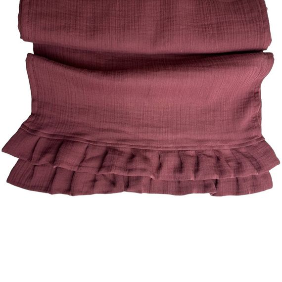 Раннер SoundSleep Muslin Burgundy 40х180 см с рюшами (94331929) | Зображення 7