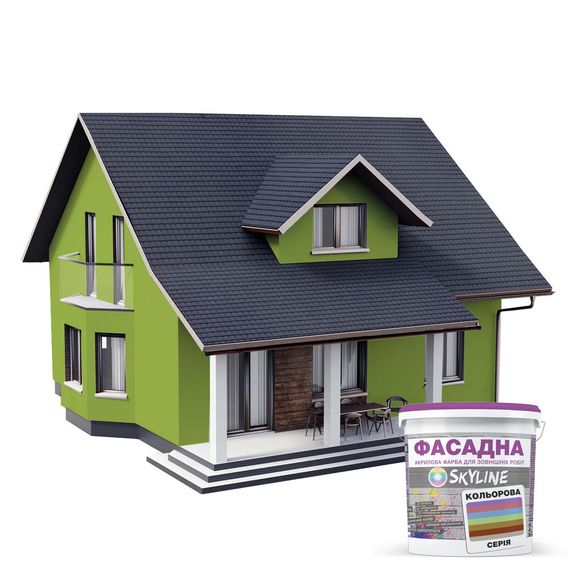 Фарба Акрил-латексна Фасадна Skyline 2060-G60Y (C) Гірчиця 1л | Зображення 2