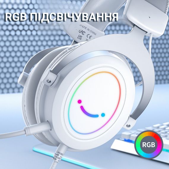 Навушники Fifine H3 RGB White (H3W) | Зображення 4