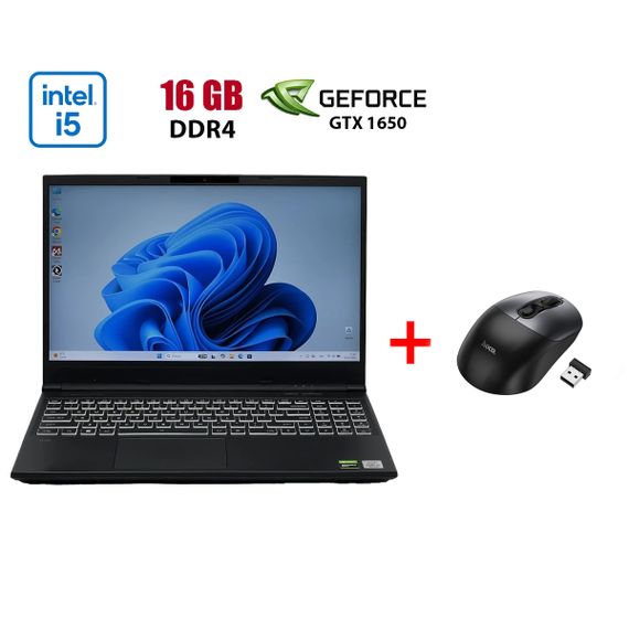 Игровой ноутбук Б-класс EVOO EG-LP10-BK20J03093 / 15.6" (1920x1080) IPS / Intel Core i5-10300H (4 (8) ядра по 2.5 - 4.5 GHz) / 16 GB DDR4 / 480 GB SSD / nVidia GeForce GTX 1650, 4 GB GDDR5, 128-bit / WebCam б/у + Подарок Беспроводная мышь HOCO GM28