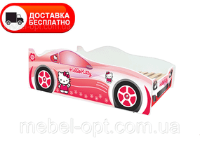 Ліжко машинка Evolution 004 Hello Kitty рожеве
