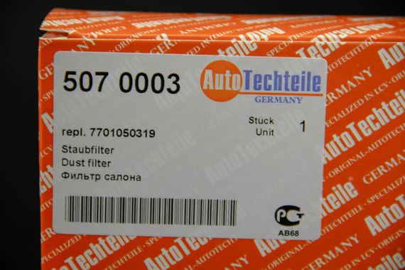 Фільтр салону, RENAULT Autotechteile (5070003) | Зображення 2