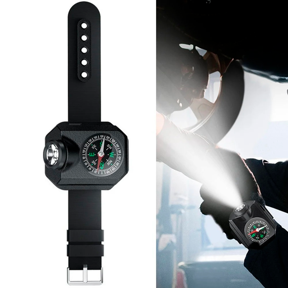 Фонарь на руку W04-LED, компас, АКБ Li-Ion, ЗУ Type-C | Зображення 5
