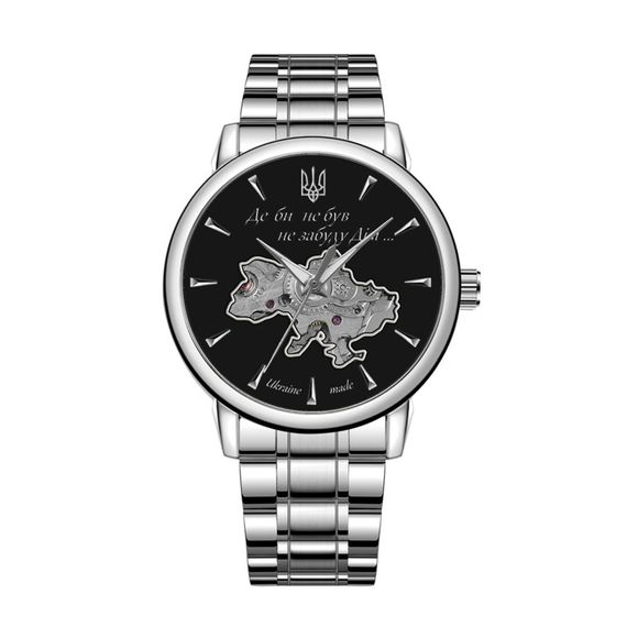 Чоловічий годинник Awarder 022-3D Де би не був Silver-Black Steel