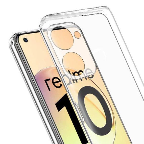 TPU чехол Epic Transparent 1,5mm Full Camera для Realme 10 4G Бесцветный (прозрачный) | Зображення 1