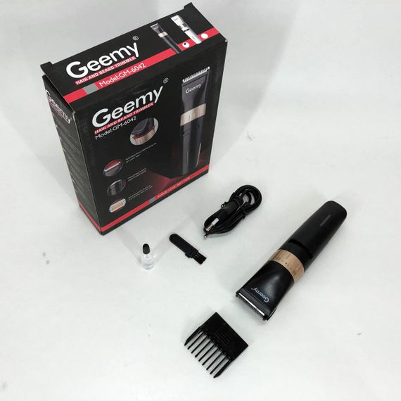 Перукарська машинка для бороди бездротова Gemei GM-6042 черный, Машинка для PK-543 стрижки голови | Зображення 8