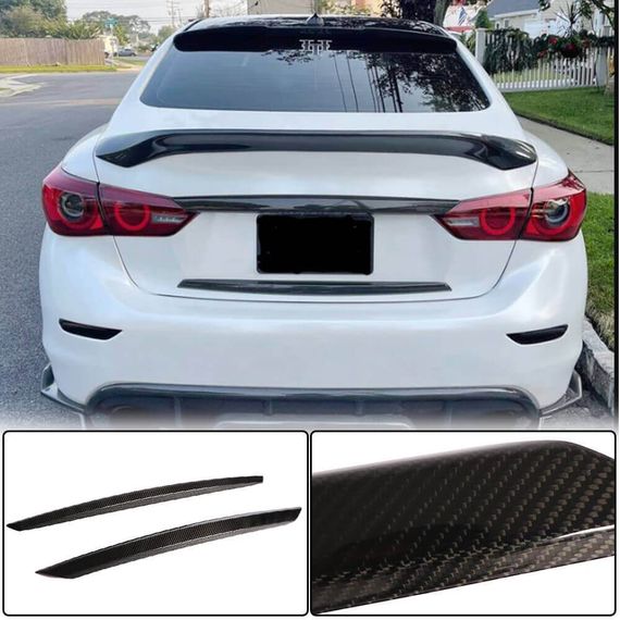 Накладка на крышку багажника (для Q50 Base/Sport 2014-2017, Карбон) для Infiniti Q50/Q60