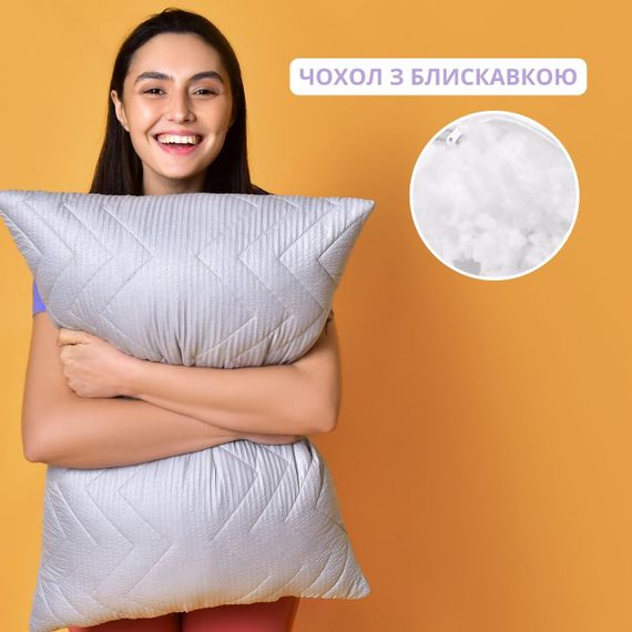 Подушка NORDIC COMFORT+ IDEIA 50х70 см с молнией серая (8-34694*002) | Зображення 6