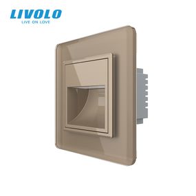 Світильник для сходів LIVOLO, золотий, 2.5D скляна рамка, тепле світло 2700K, 230В, 0.35Вт