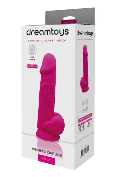 Фаллоимитатор реалистичный Dreamtoys Real Love на присоске с мошонкой, розовый sexstyle | Зображення 4