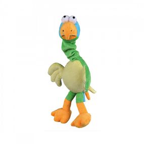 Іграшка Trixie для собак Пташка з пискавкою та еластичною шиєю плюш 30 см