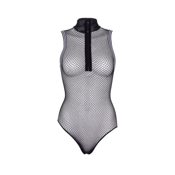 Боди в сетку спортивного стиля Leg Avenue, черный sexstyle | Зображення 4