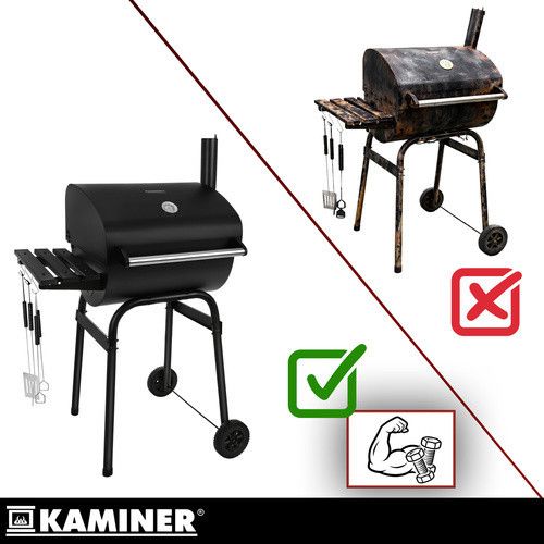 Садовий гриль із кришкою 82x51x117 см Kaminer 27316 | Зображення 7