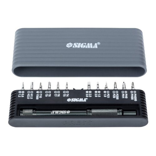 Викрутка для мобільних телефонів + біти 1/4" 24шт. + пластік кейс CrV SIGMA