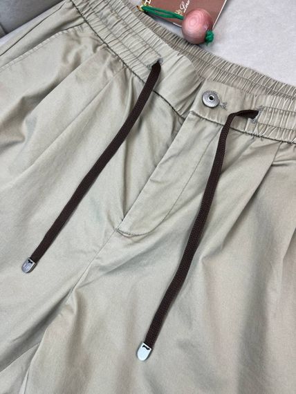 Літні чоловічі шорти Loro Piana коричневого кольору sh150 | Зображення 3