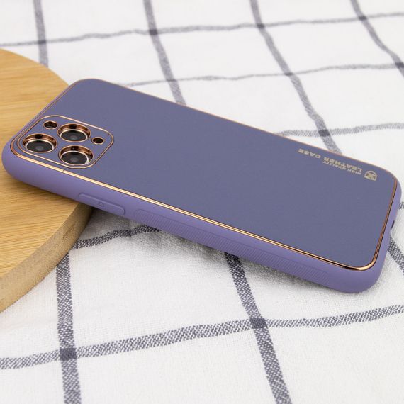 Шкіряний чохол Xshield для Apple iPhone 12 Pro (6.1") Серый / Lavender Gray | Зображення 1