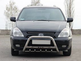 Кенгурятник WT004 (нерж) для Kia Carnival 2002-2013 гг