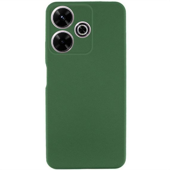 Чохол TPU GETMAN Liquid Silk Full Camera для Xiaomi Redmi 13 4G / Poco M6 4G Зелений / Dark green