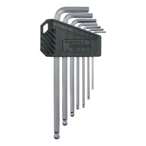 Набір ключів Г-подібних HEX з кулькою, 7 шт., RED STRIPE