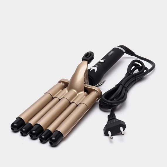 Плойка для завивки волос пять волн  Geemy GM-2933, 65Вт / Керамические щипцы для укладки волос с регулятором | Зображення 8