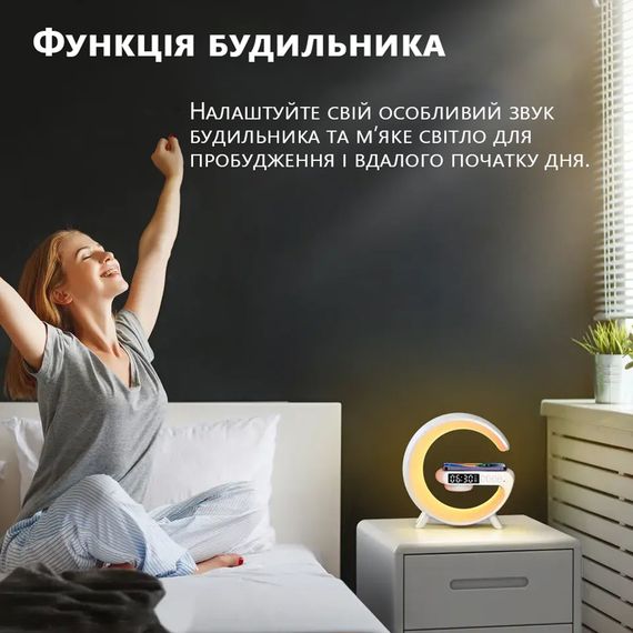 LED лампа - зарядна станція Luxun 15W з бездротовою зарядкою | Зображення 2
