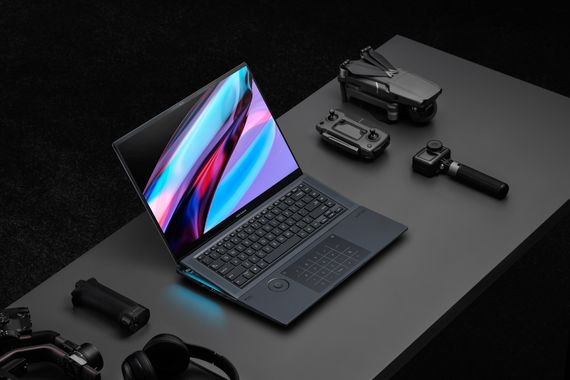 Ноутбук ASUS Zenbook Pro 16X UX7602ZM-ME116W 16' 4K OLED Touch, Intel i7-12700H, 32GB, F1TB, NVD3060-6, Win11, Черный (90NB0WU1-M005A0) | Зображення 9