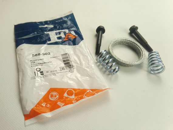 Ремкомплект каталізатора ВАЗ 2110, Fischer (588-902) (залізне кільце, 2 болти, 2 пружини) (2112-120