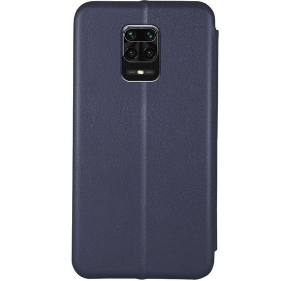 Шкіряний чохол-книжка Classy для Xiaomi Redmi Note 9s / Note 9 Pro / Note 9 Pro Max Темно-синій | Зображення 1