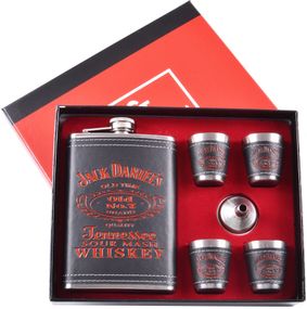 Подарочный набор 6в1 фляга, рюмки, лейка "Jack Daniels" TZ-3